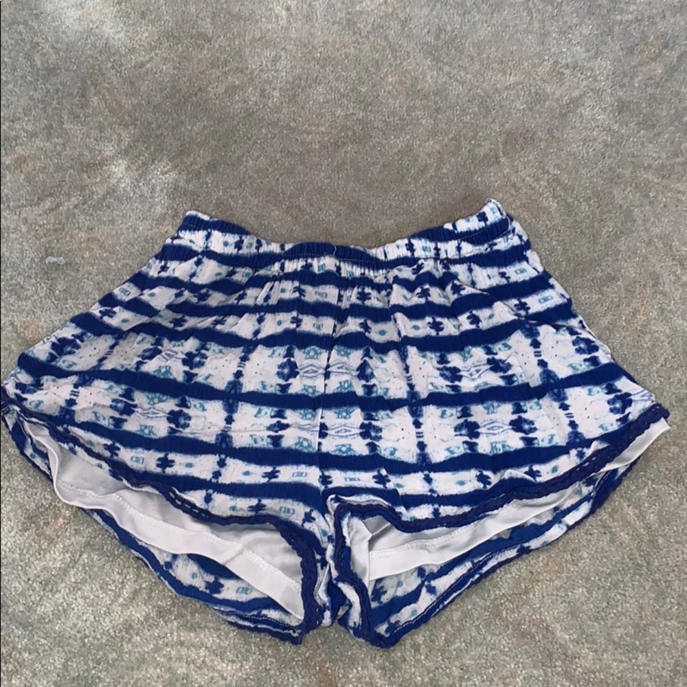 Patterned Blue Shorts